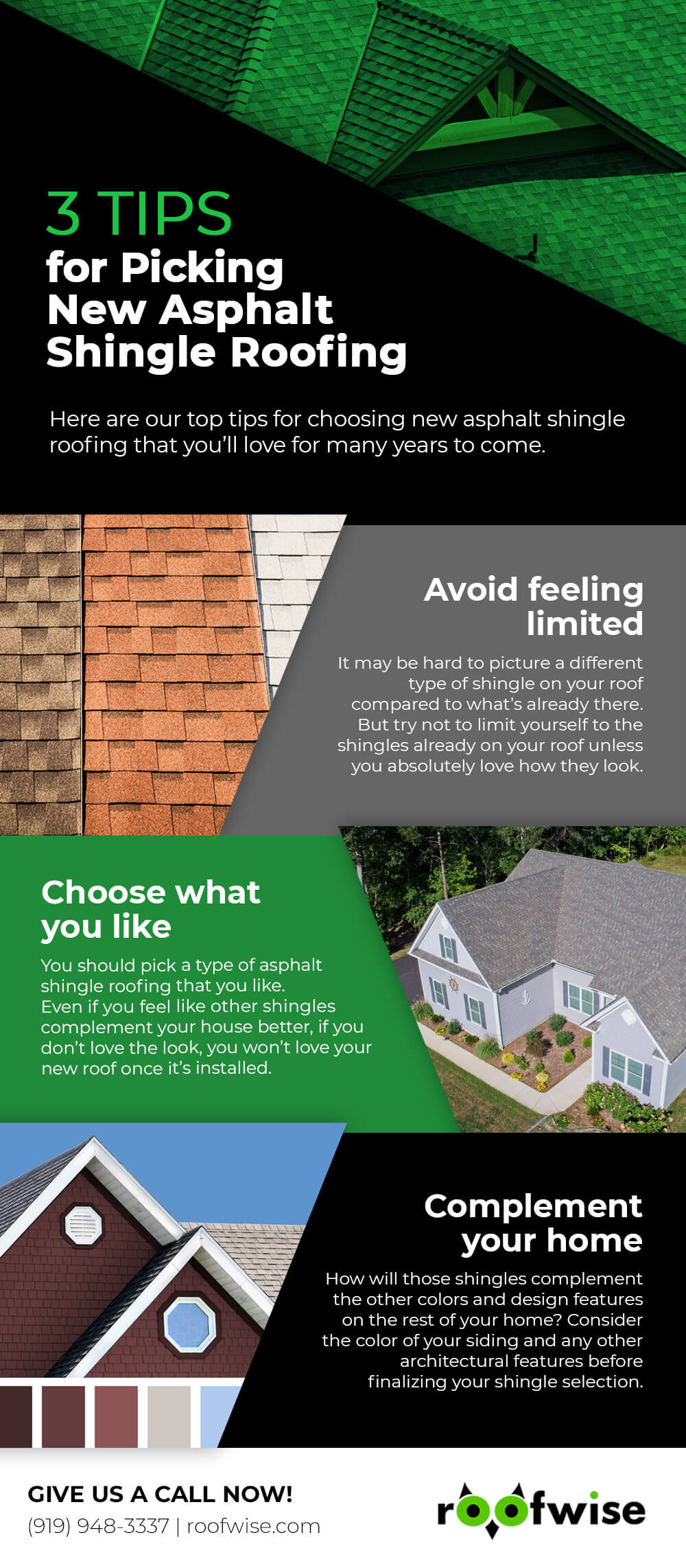 Three Tips for Picking New Asphalt Shingle Roofing